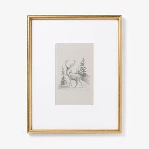 16"x20" Deer Framed Wall Art Print Christmas 2024 - Threshold™ with Studio McGee